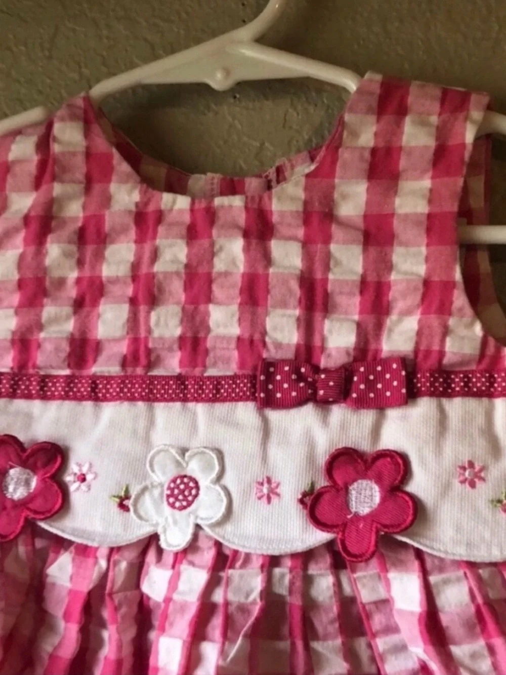 Youngland Vintage 90’s Sleeveless Pink Gingham Dress Classic Baby Girls 24 Month